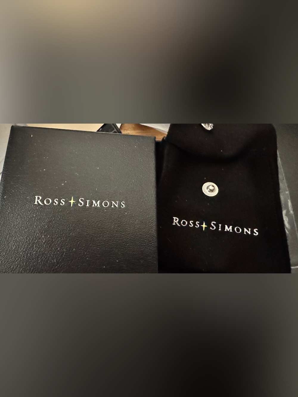 Ross-Simons 14k Gold Necklace with Smoky Teardrop Crystal Drops - Picture 3 of 4
